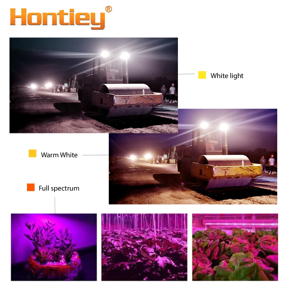Светодиодная лампа полного спектра Hontiey COB с чипом теплого белого света 30 Вт 50 80 220