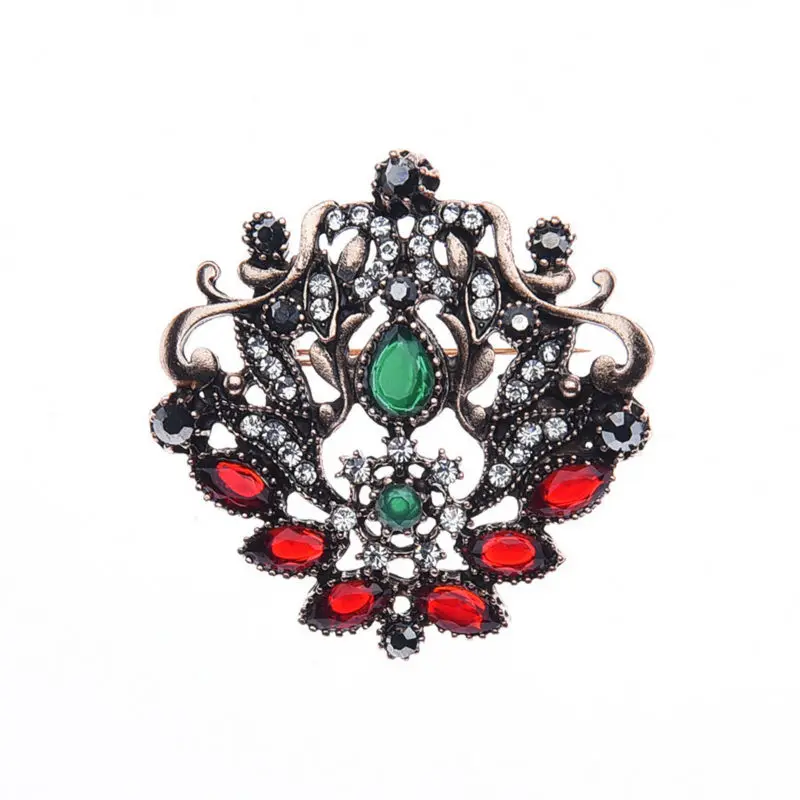 CKCL Новый Дизайн зеленый и красный акриловый Брошь контакты капли воды цветок Для женщин броши Античное