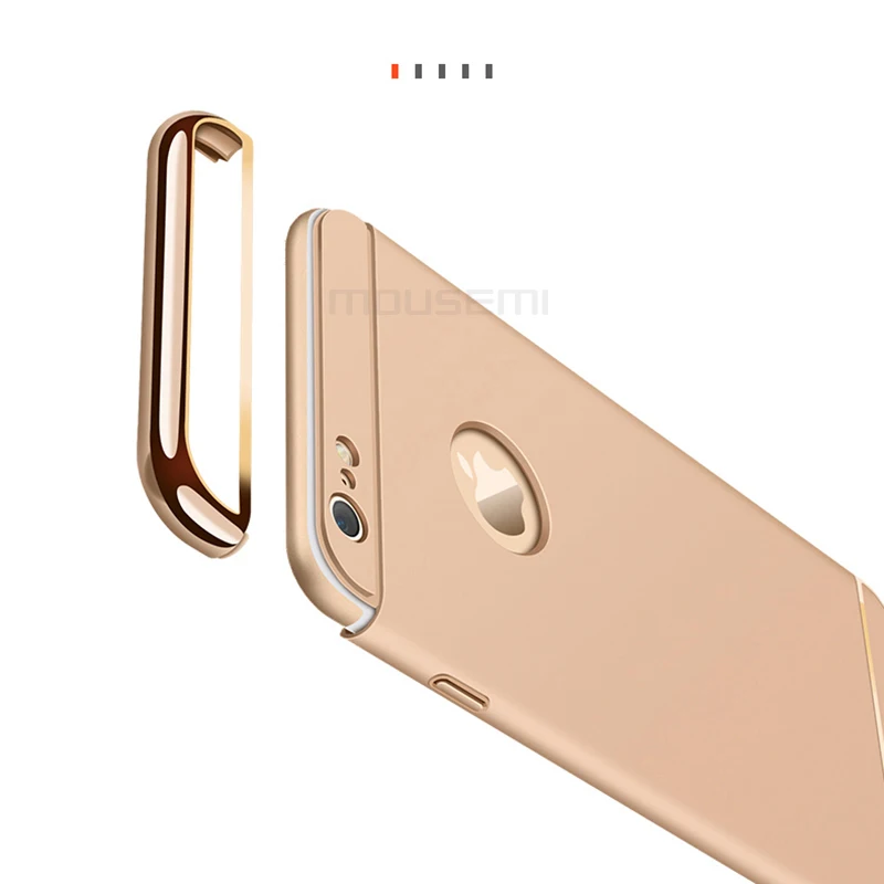 3in1 Luxury Plastic Shockproof Case For iPhone 6 6s 7 Plus Hard Cases 5 5se 360 Full Protection Covers |