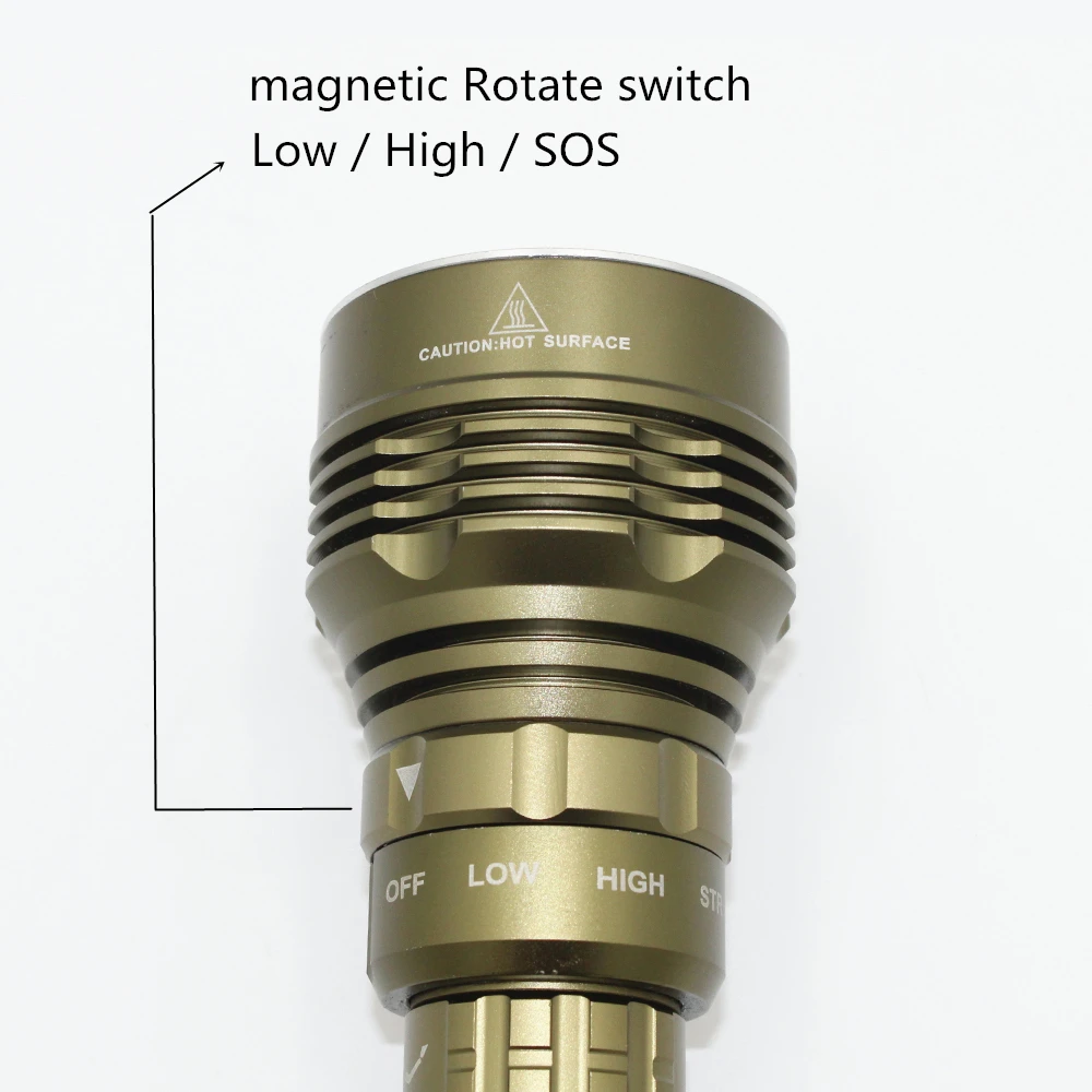 구매 방수 다이빙 손전등 5 X XM-L2 LED 스쿠버 플래시 라이트 램프 수 중 스피어 낚시 + 26650 PCB 배터리 + AC 충전기