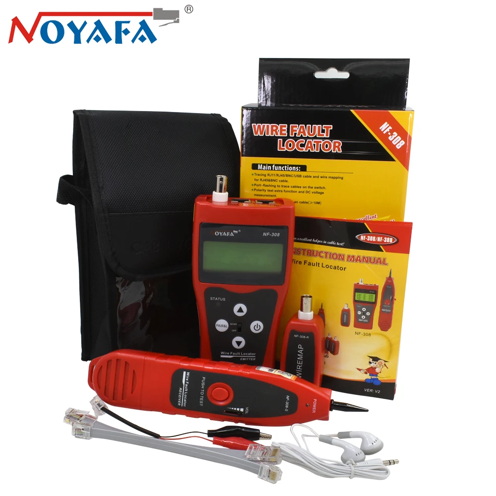 Оригинальный Noyafa красный NF 308 RJ45 UTP Cat5 Cat6 диагностический тональный набор
