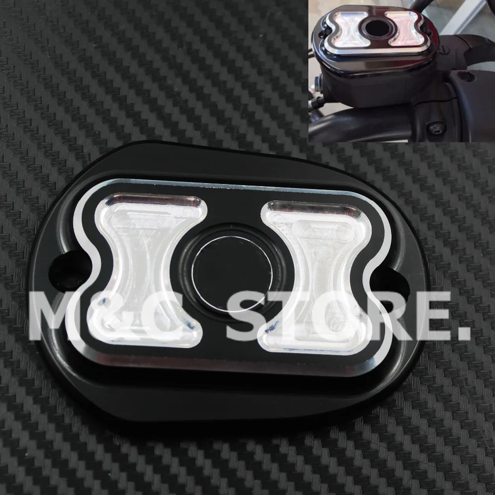 Мотоцикл черный Передний тормозной резервуар главный цилиндр Крышка для Harley