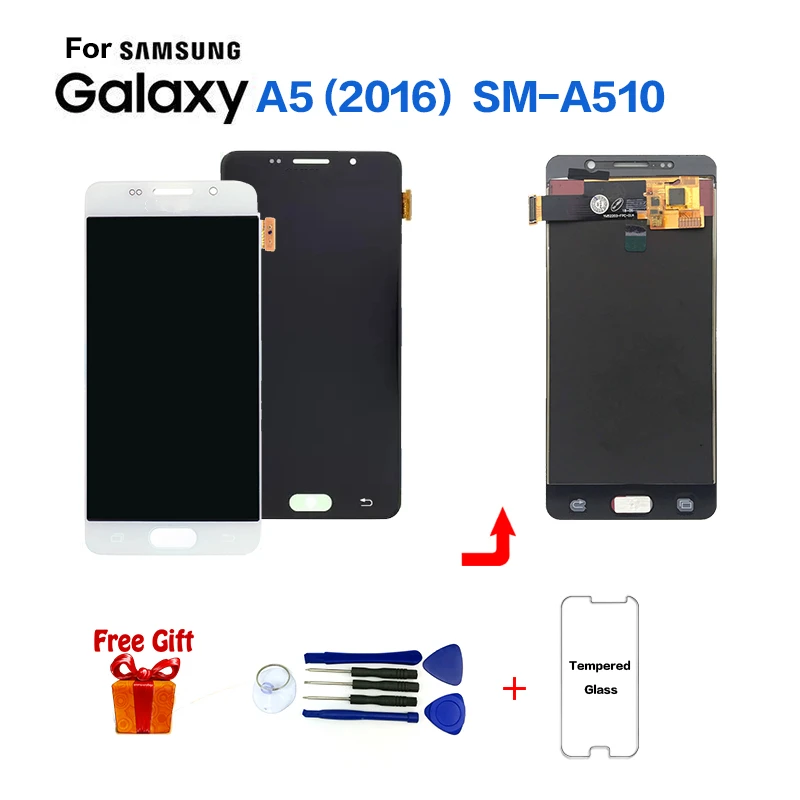 TFT для SAMSUNG Galaxy A5 2016 A510 SM A510F ЖК дисплей замены экрана Samsung A510FD A510M A5100 экран|Экраны