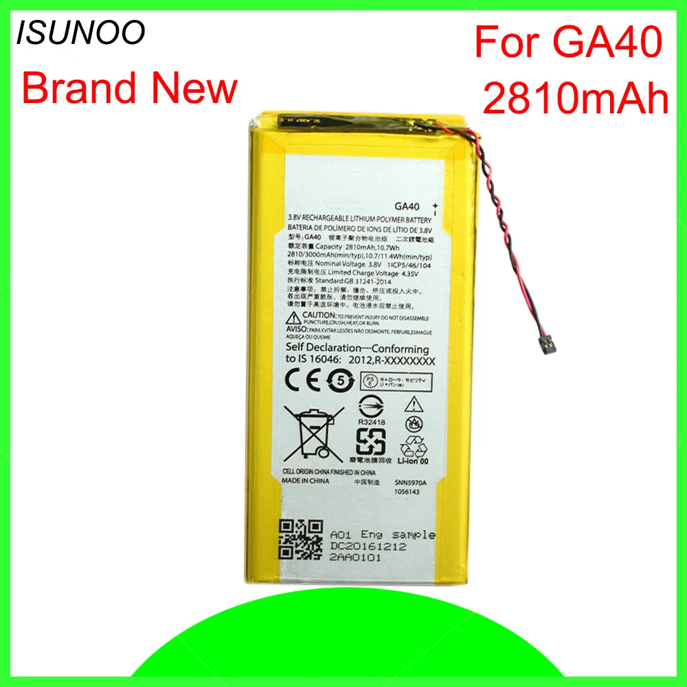 ISUNOO 2810mAh GA40 батарея для телефона Motorola Moto G4 PLus замена батареи|Аккумуляторы