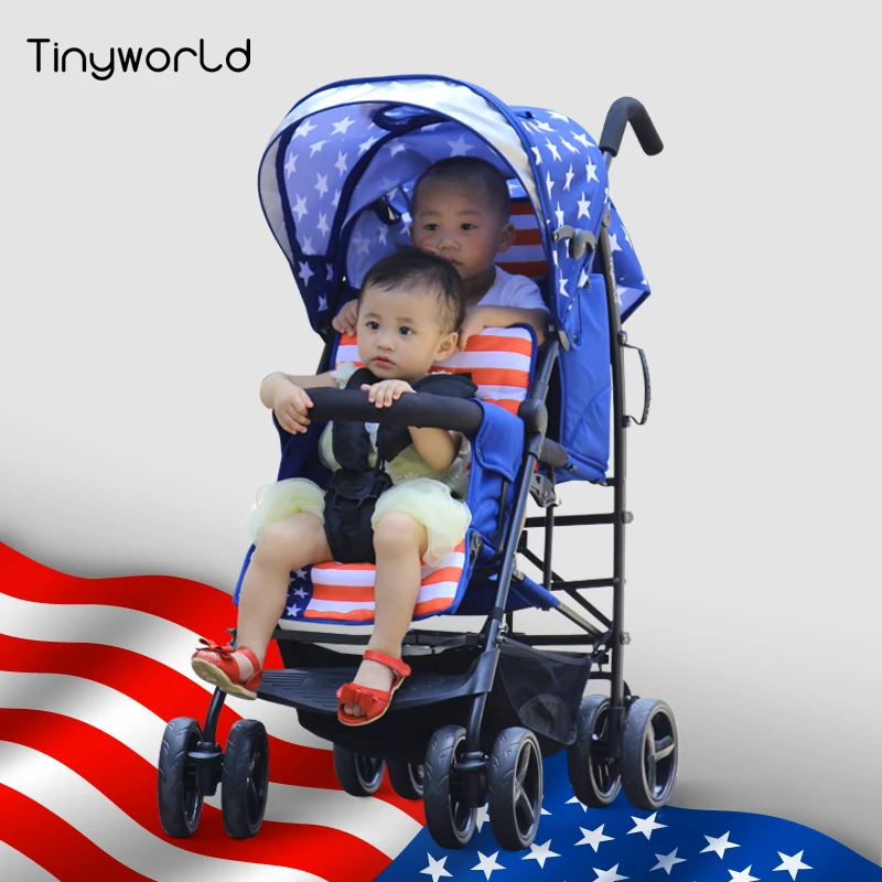 Детская коляска LEYBOLD twin портативная складная двойка можно сидеть и лежать 4 вида