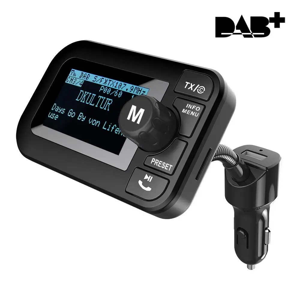Цифровое радио в автомобиле DAB/DAB + с FM передатчиком 87 6 107 9 МГц 2 3 дюймовый ЖК экран