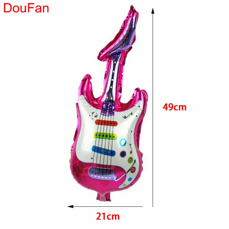 5 шт. дюймовые воздушные шары из фольги гитарный инструмент с музыкальными нотами