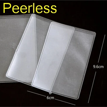 Peerless, 10 шт., 9,6x6 см, пылезащитные прозрачные держатели для карт, мягкие пластиковые защитные пленки для кредитных карт, деловые Чехлы для карт, держатели для удостоверений личности
