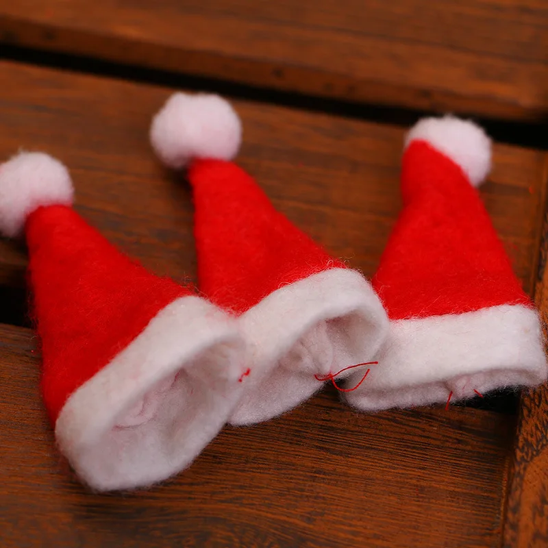 5 шт. Лидер продаж Мини Санта Клаус шляпа рождественские украшения Xmas праздник