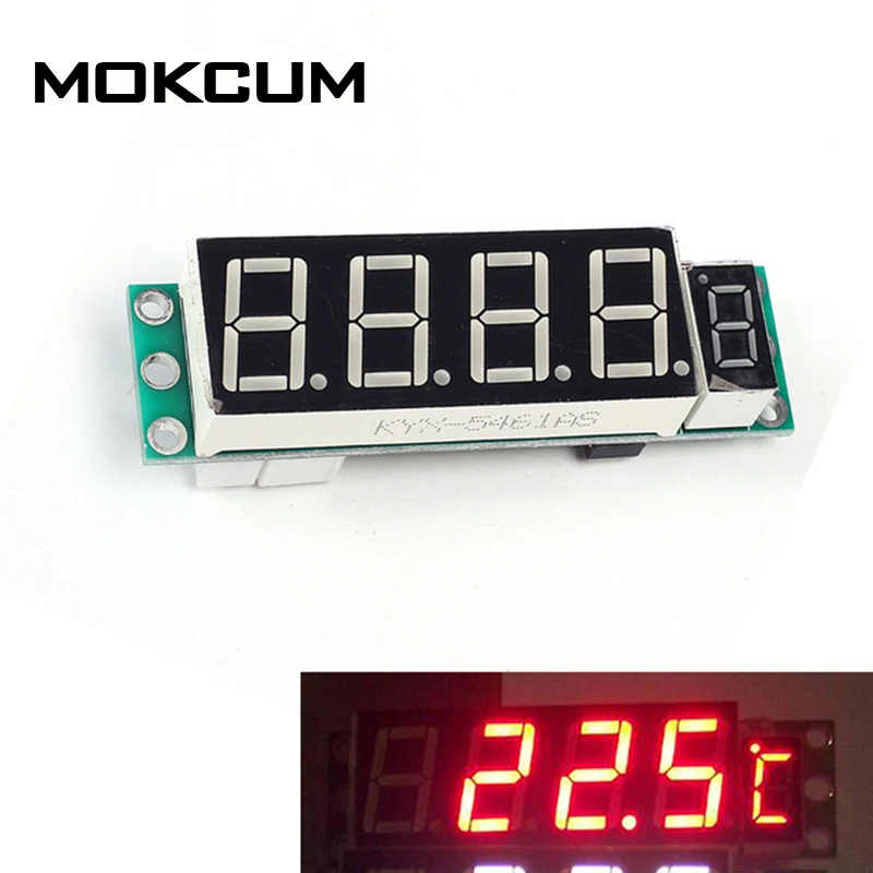 Красный DS18B20 DC 6 15V цифровой дисплей модуль термометра светочувствительный
