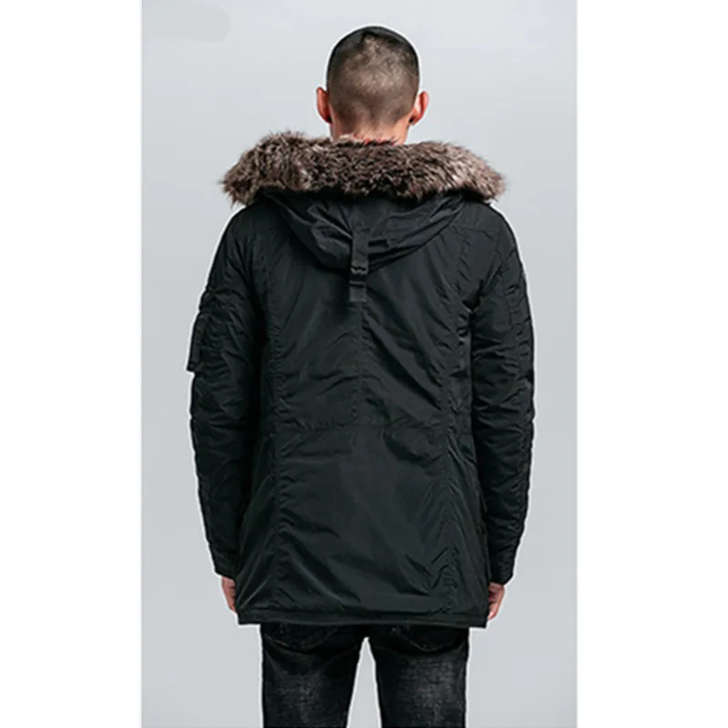 Средний стиль зимняя новая модная Молодежная мужская толстовка хлопковое пальто
