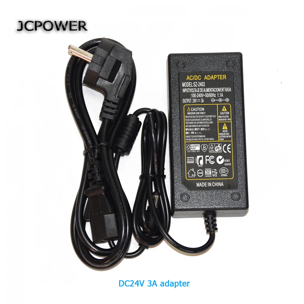 JCPOWER светодиодный переключатель питания адаптер трансформатор 24 В 1A 2A 3A 5A для