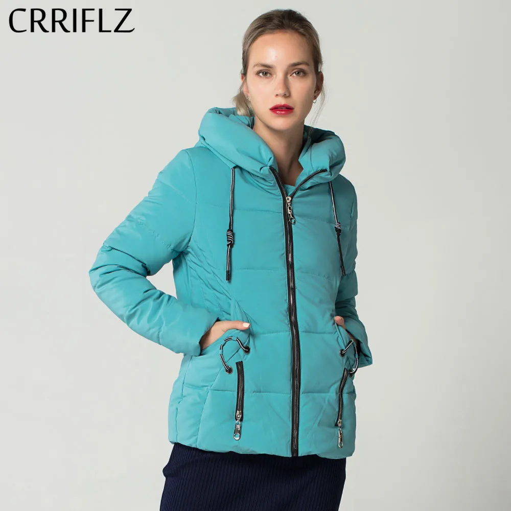 CRRIFLZ 2018 новая зимняя коллекция модная куртка на молнии Женская пуховая Парка