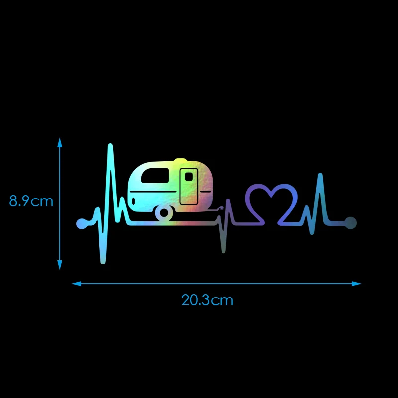 Автомобильный Стайлинг Camper Travel Hiker Heartbeat виниловая Автомобильная наклейка на