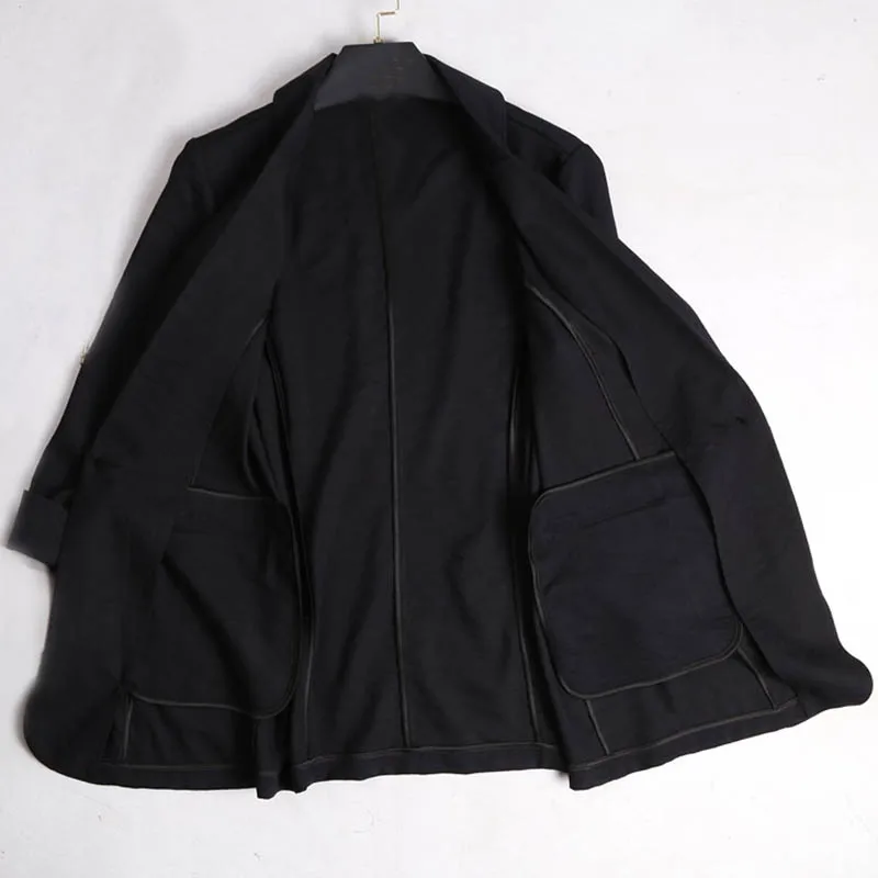 Autumn spring blazer women bust 122cm plus size 4XL 5XL 6XL black blue colors | Женская одежда