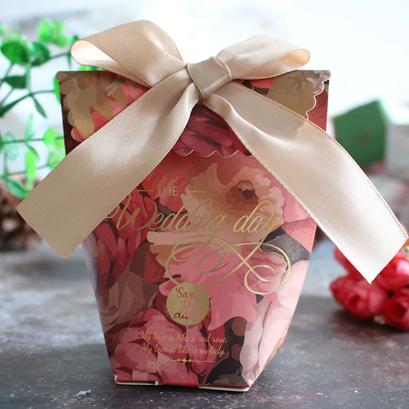 10 шт. Милая подарочная коробка в европейском стиле маленький бумажный пакет для