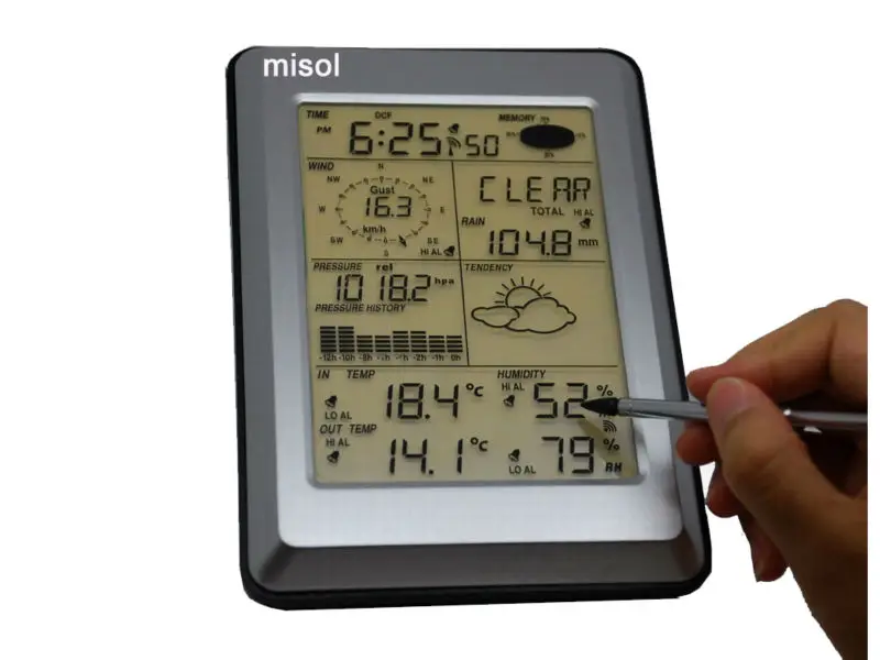 Беспроводная метеостанция Pro с интерфейсом ПК сенсорная панель солнечным