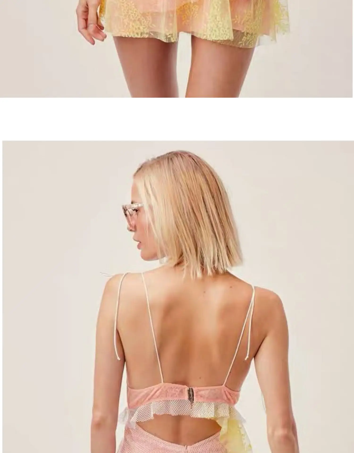 EASYSMALL For love lemons женское платье, летнее пляжное сексуальное платье с открытой спиной, высококачественное цветочное кружевное платье с оборками и высокой талией, платья без рукавов