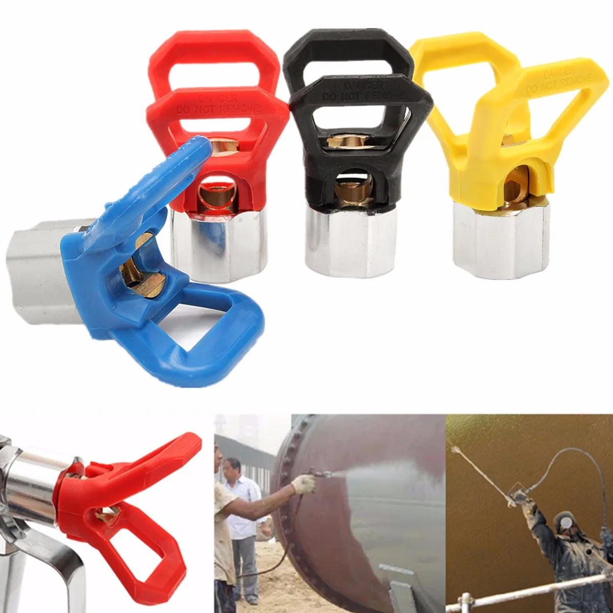 Безвоздушный Краскораспылитель с плоским наконечником защитные сопла для