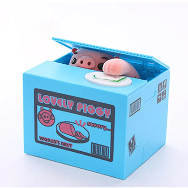 Pink Pig Детская игрушка электрическая мультяшная кошка/панда игрушечная Копилка детская автоматическая коробка для денег лоток копилка для монет коробка чехол детская игрушка, подарок - Цвет: Pink Pig