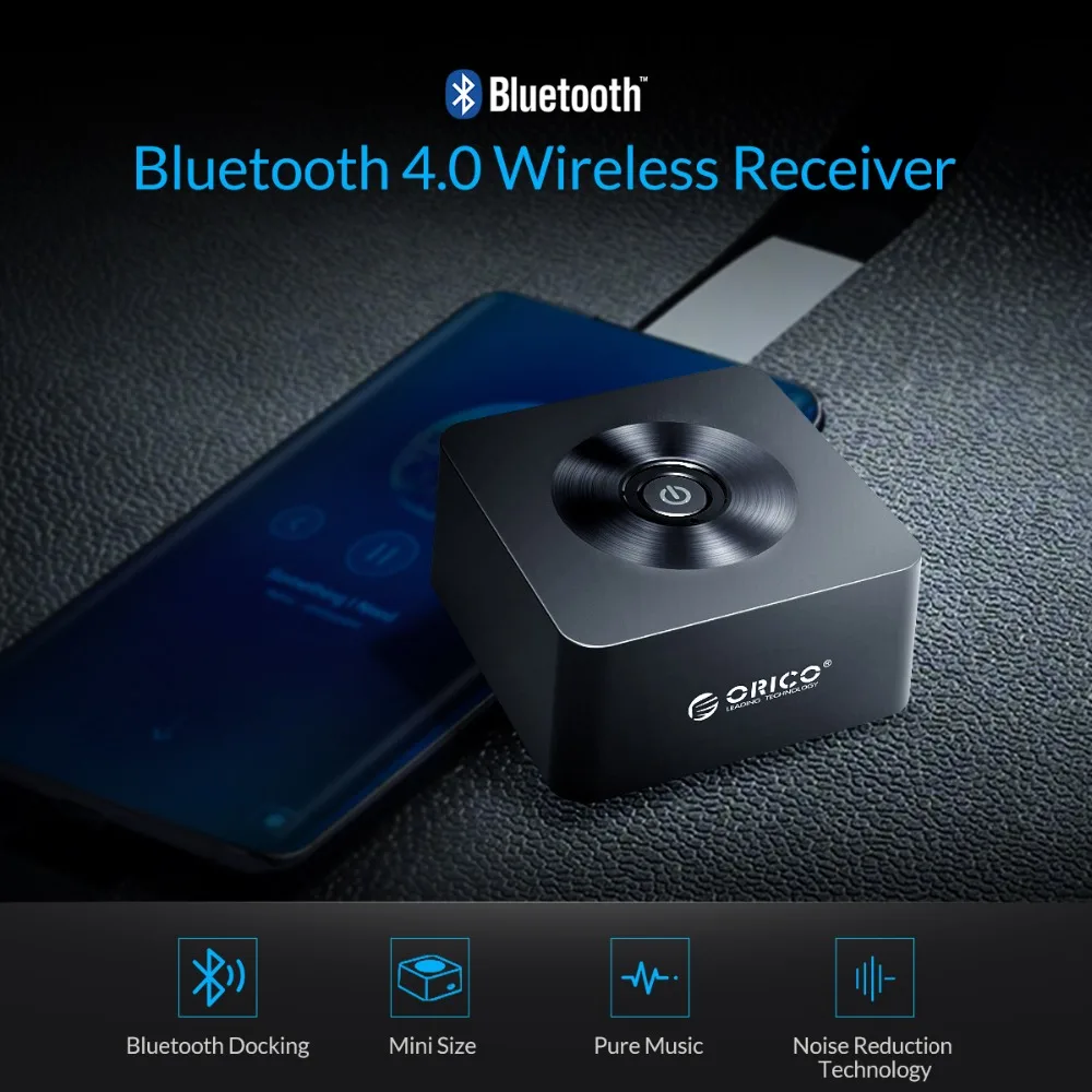 Беспроводной Bluetooth-адаптер ORICO 4 0 3 5 мм на 2 RCA AUX аудио музыкальный адаптер для