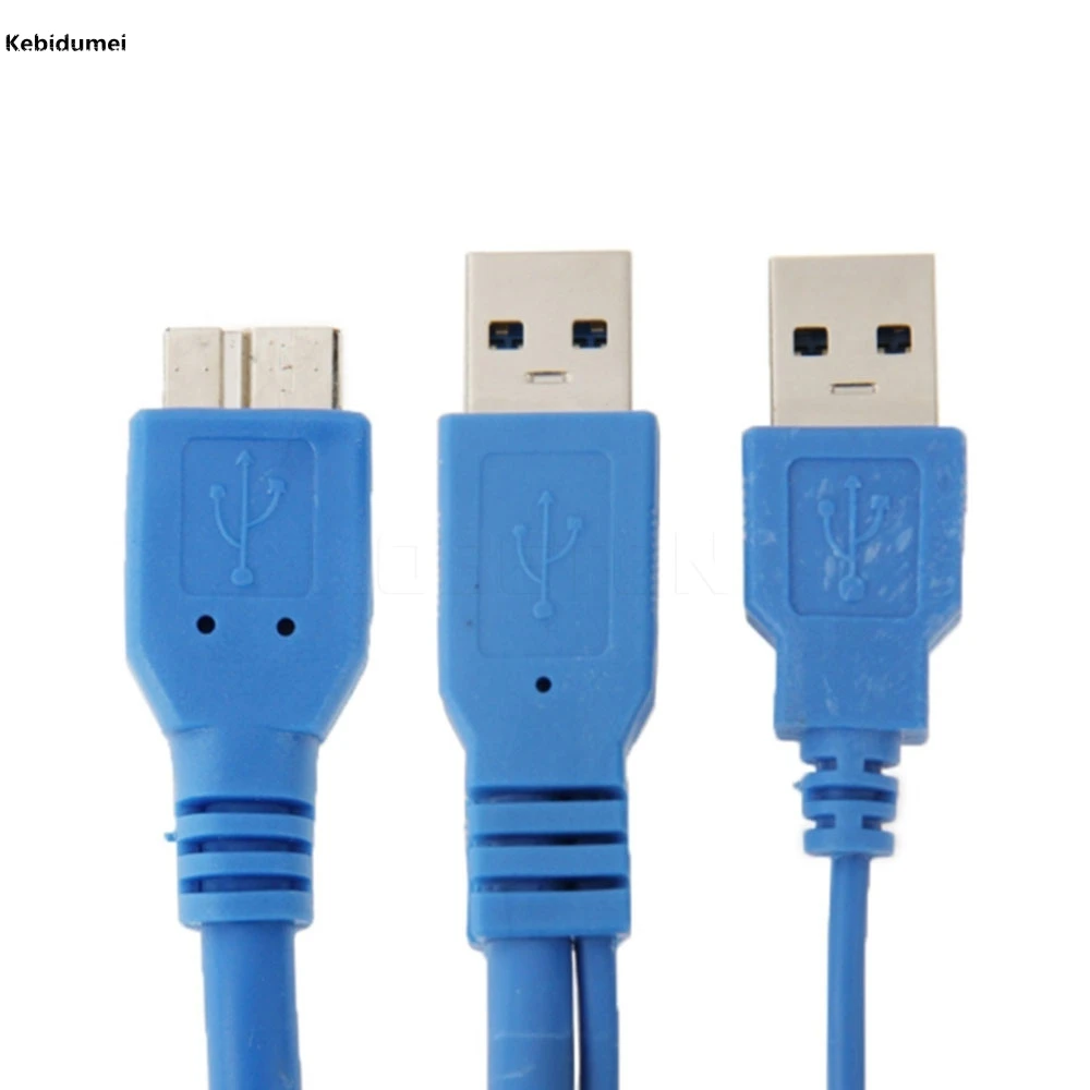 Kebidumei двойной USB 3 0 к Micro B Y образный кабель для Samsung Galaxy Note III N9000 корпуса жесткого