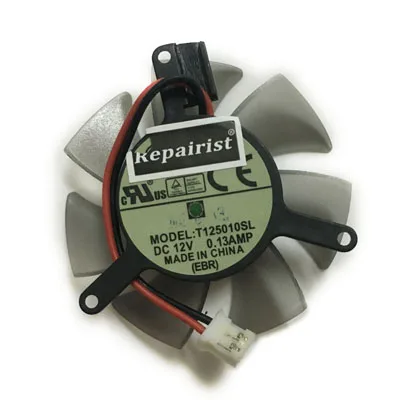 T125010SL GPU VGA кулер диаметр 50 мм 4,5 см PLD05010S12L/T125010SL 2pin видеокарта охлаждающий вентилятор для MSI Powercolor ZOTAC карта охлаждения - Цвет лезвия: T125010SL
