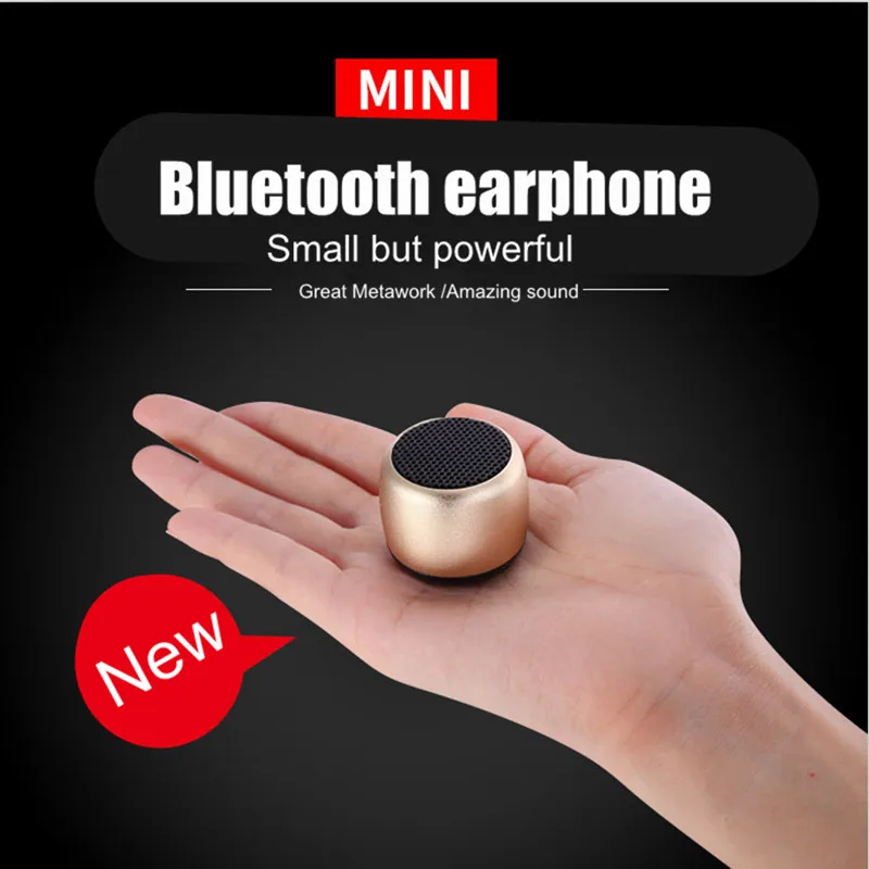 Longet беспроводной bluetooth динамик Металл Мини Портативный subwoof звук с микрофоном