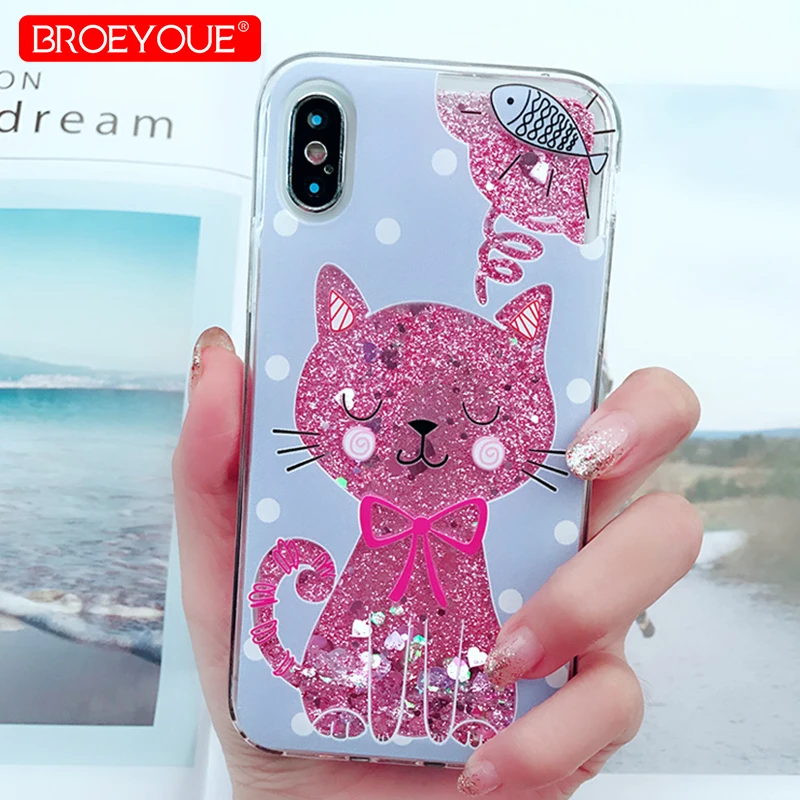 Прекрасные кошки шаблон для iPhone х Мягкие TPU силиконовый чехол динамический с