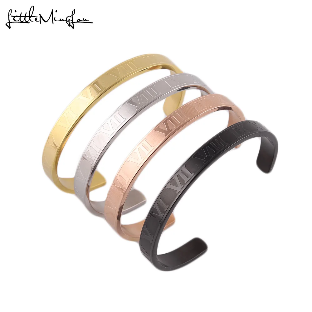 Роскошные золотые парные мужчины любовник римские цифры весы открытый манжет