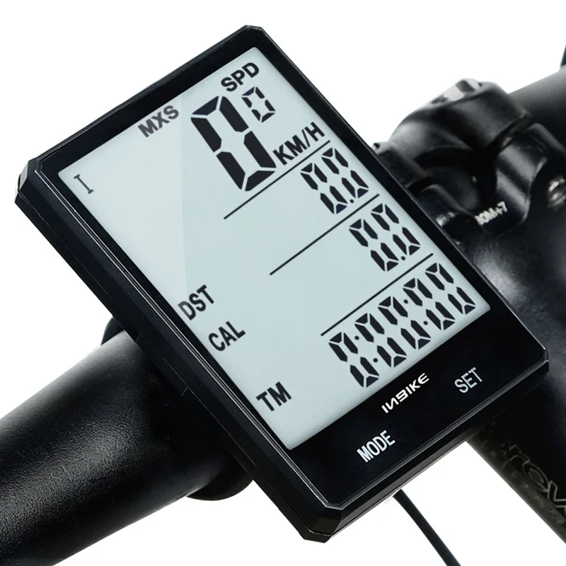 wireless white light INBIKE 2,8 ''большой экран велосипедный компьютер беспроводной Велосипедный компьютер непромокаемый Спидометр Одометр велосипедный измеримый секундомер - Цвет: wireless white light