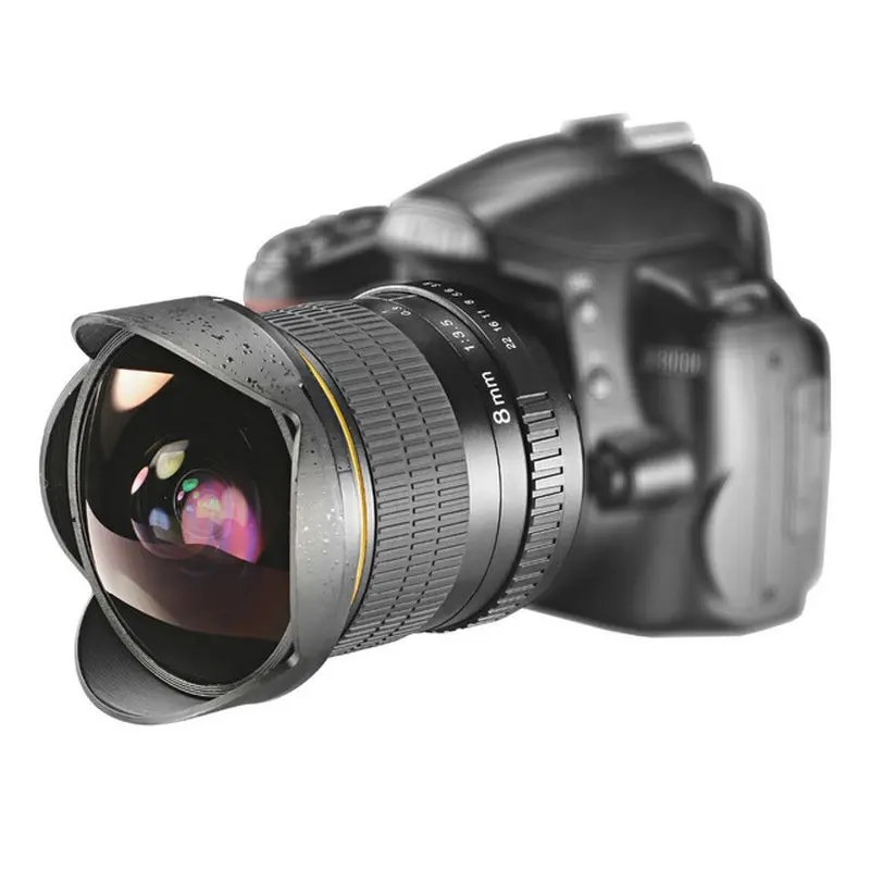8MM F/3.5 Ultra Wide Angle FishEye lens for Nikon DSLR Camera D3100 D3200 D5200 D5500 D7000 D7200 D800 D90 Free DHL Shipping | Электроника