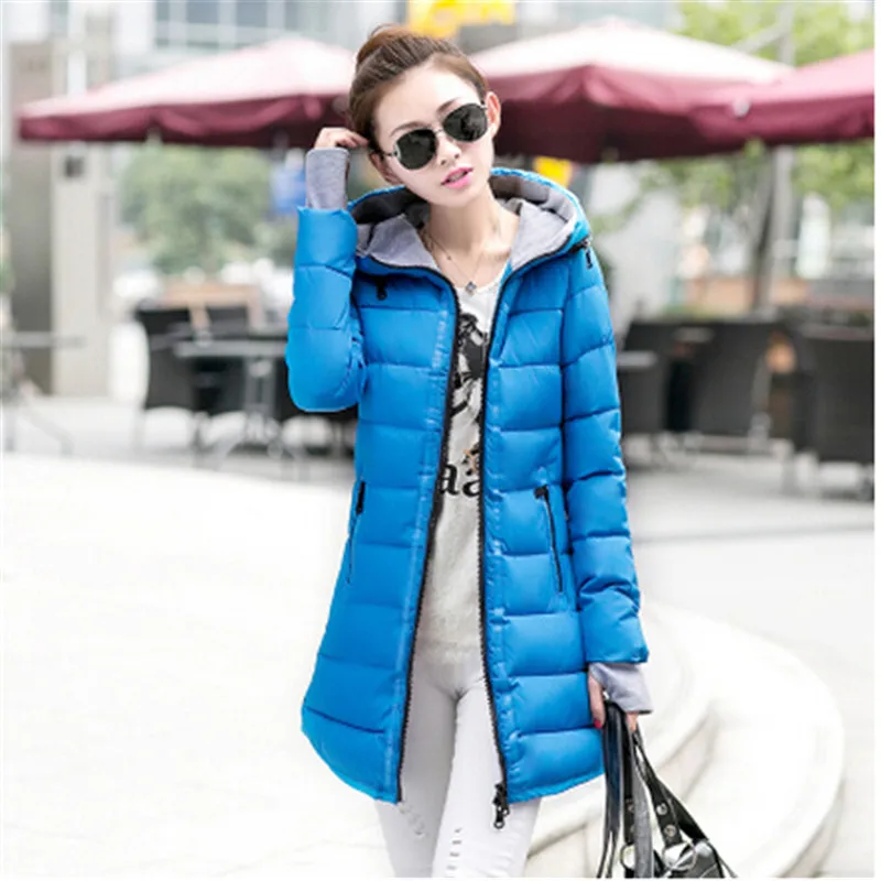 Ватные Куртки Женщины 2016 Новые женские Зимние Вниз Хлопка Куртка Тонкий Ветровки