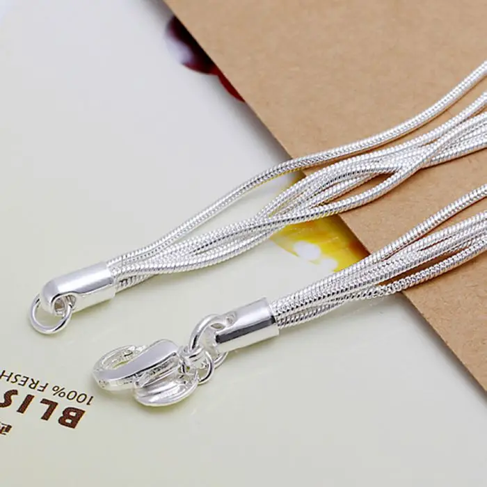 Браслет с подвеской в виде сердца серебряным покрытием из серебра 925 пробы цепь