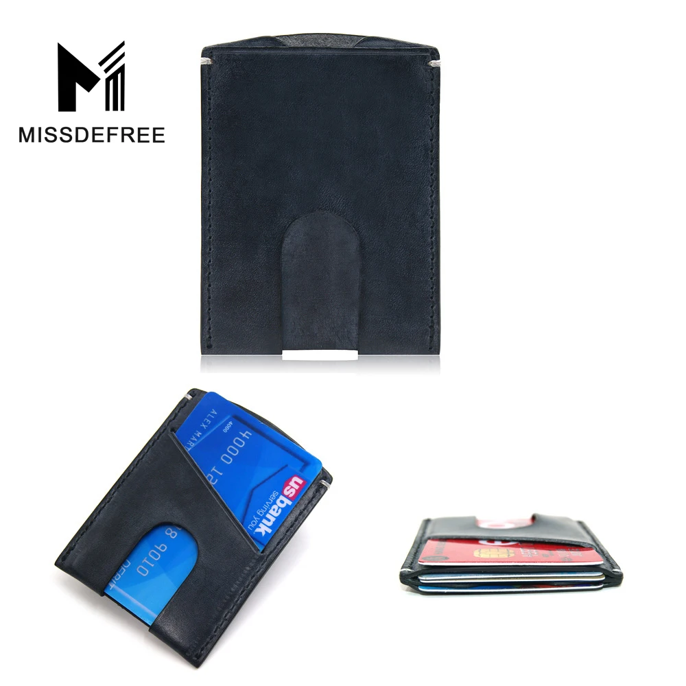 RFID Блокировка мужчины кошелек визитница металлический держатель кредитной