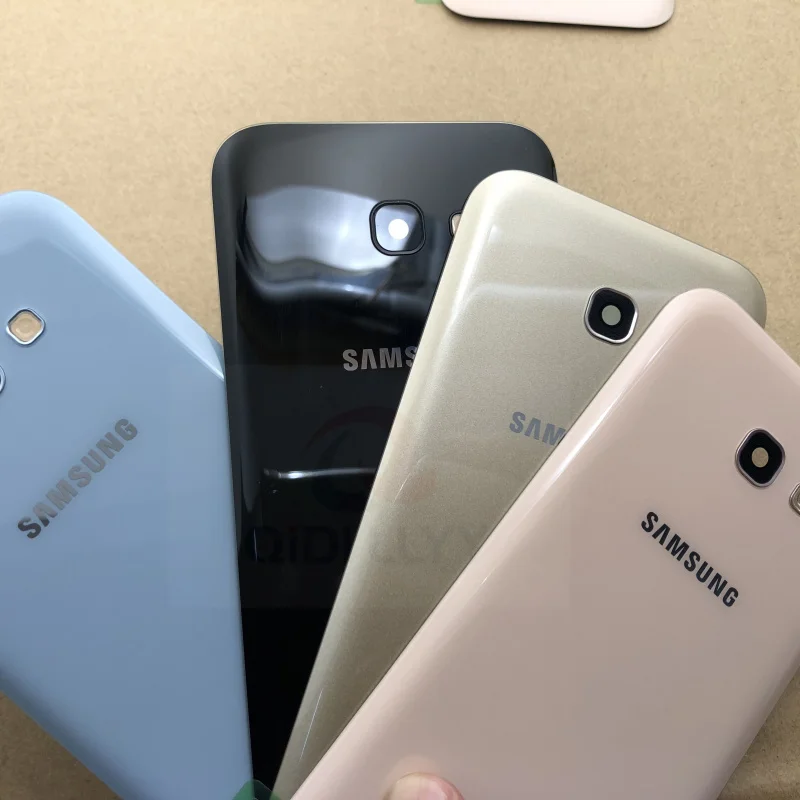 Заднее стекло для samsung Galaxy A3 A5 A7 A320 A520 A720, заднее стекло для батареи, крышка для задней двери, чехол для камеры, стеклянный объектив