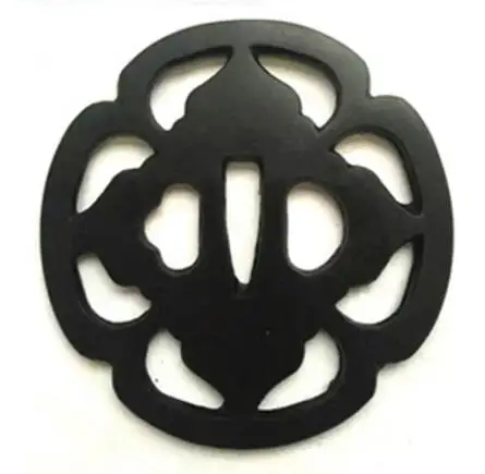 Очень красивая стальная защита Tsuba ручной работы для японского самурайского меча