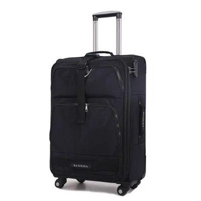 24 inch black Letrend для мужчин Оксфорд сумки на колёсиках Спиннер бизнес тележка женщины многофункциональная Дорожная сумка 20 дюймов носить на чемоданы на колесах - Цвет: 24 inch black