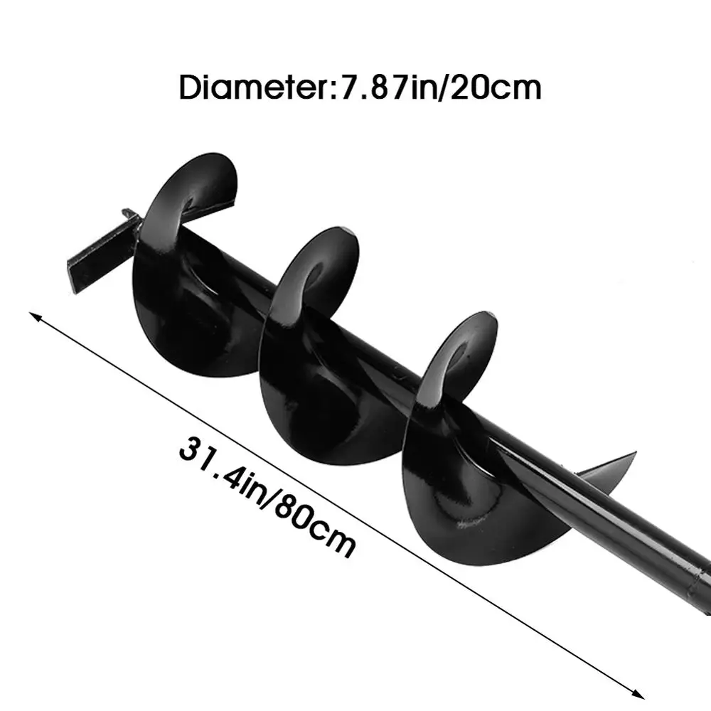 with 20cm drill Высокая мощность, ледовая дрель, бензиновый столб, дырокол, экскаватор, наземный сверлильный станок, сверло для земляных шнеков, электроинструмент, профессиональный 1 комплект - Цвет: with 20cm drill