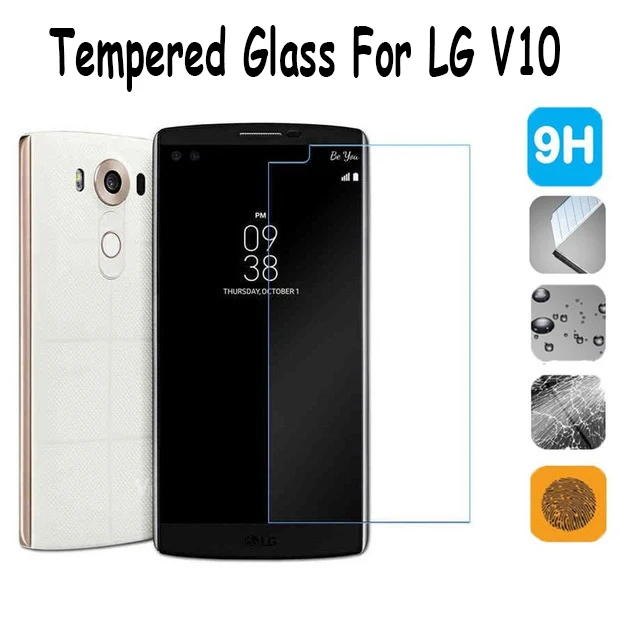 10 шт./лот 2.5D закаленное Стекло для LG V10 Экран из закаленного стекла F600 VS990 с уровнем