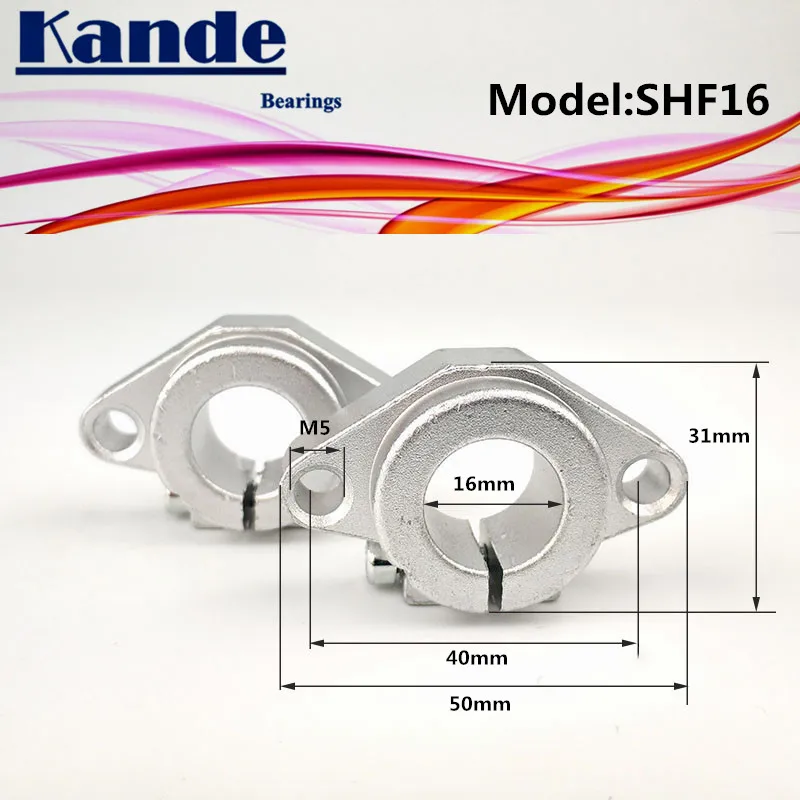 

Kande Bearings 4pcs SHF16 16mm bearing shaft support rod round shaft support DIY XYZ Table CNC 3D Printers SHF SHF16