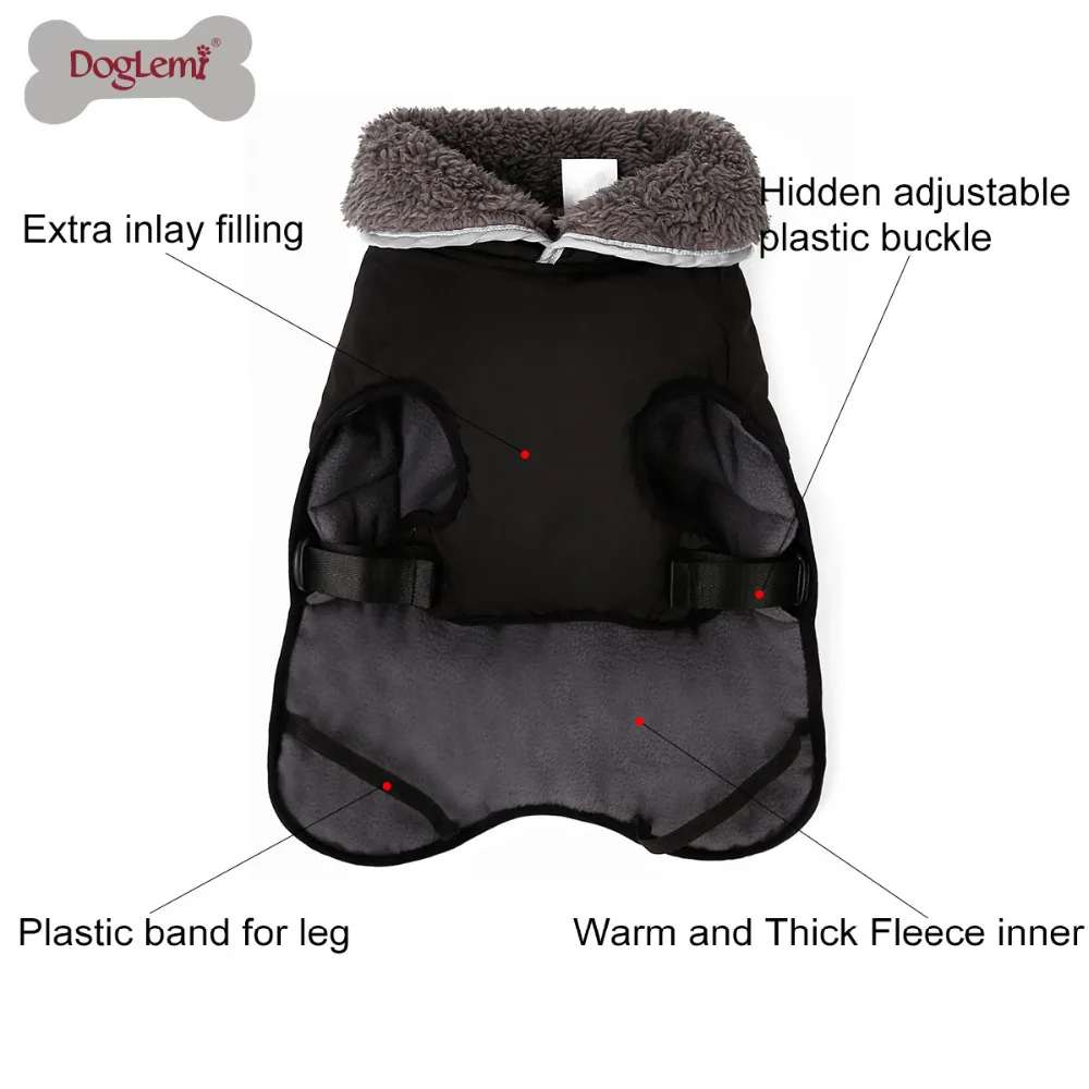 Зимняя теплая куртка для собак зимняя одежда щенков пальто маленьких средних и