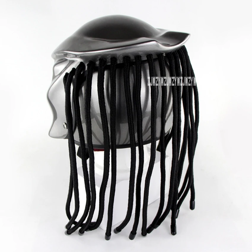 Защитный мотошлем на все лицо матовый черный/яркий черный/серебристый защитный