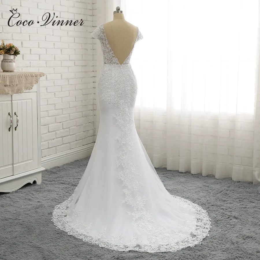 Свадебное платье с V образным вырезом коротким рукавом|Свадебные платья| |