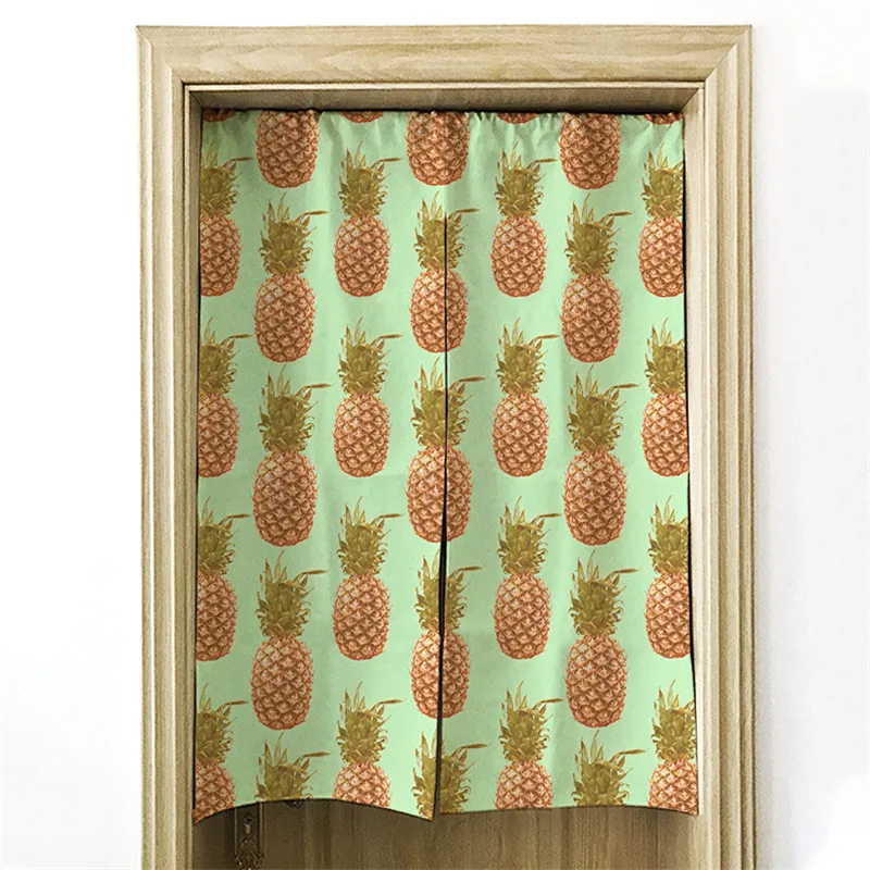Занавеска для кухни хлопок лен ананас штора с мультипликационными мотивами