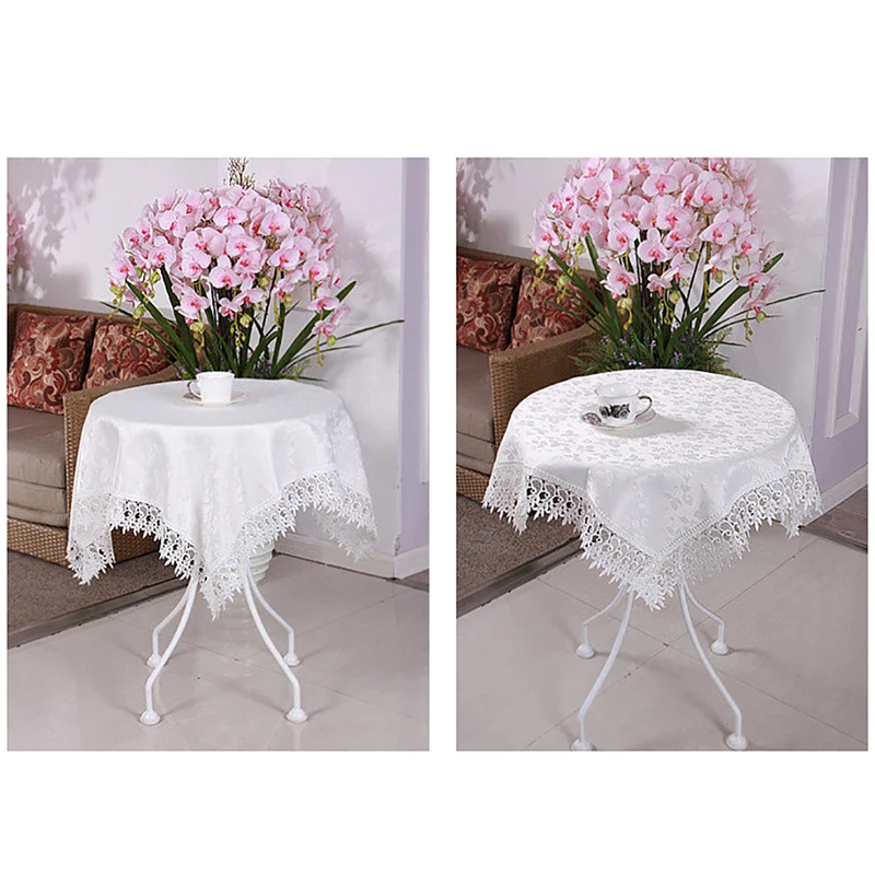 Европейские скатерти с вышивкой кружевные из полиэстера квадратные для