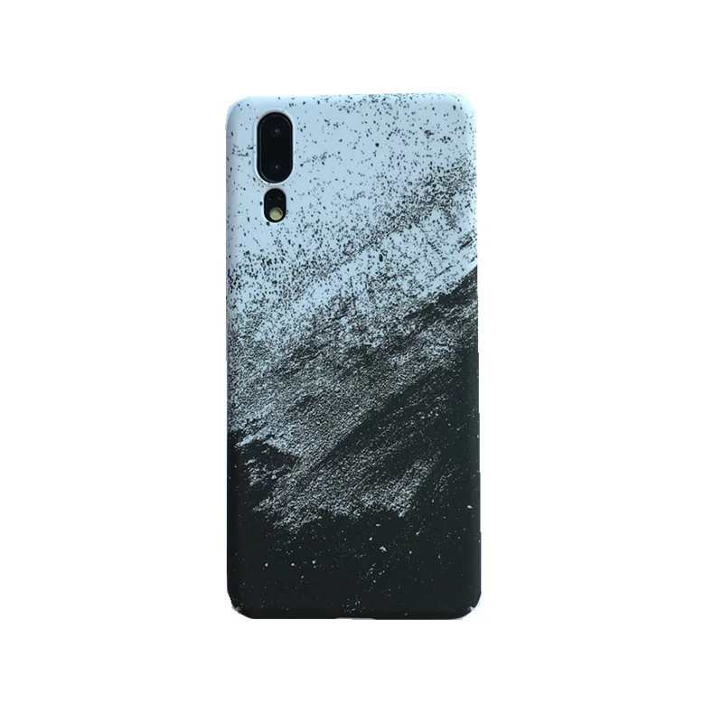 INS Style Simple Sand Painting Phone Case for Xiaomi 6 8 SE Note 3 luxury brand Matte Hard PC Painted Vintage Busines Patterned |