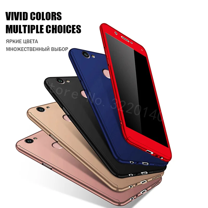 Cases For Huawei Honor 8 Lite 360 Full PC Protection Phone Cover P8 lite 2017 Case P9 With Glass |