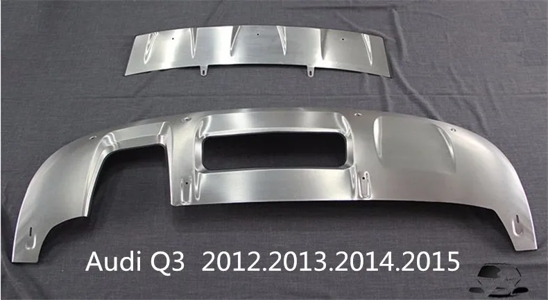 Audi Q3 2012-2015 Jioyng для Audi Q3 2012- Передний+ задний бампер диффузор бамперы для губ) класса-premium на опорная плита из нержавеющей стали - Цвет: Audi Q3 2012-2015
