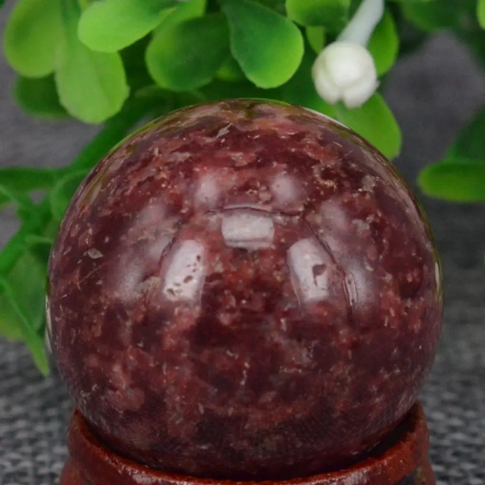 

(1.2")30MM Natural Gemstone Red Spot Jasper Sphere Globe Crystal Ball Chakra Healing Reiki Stone Carving Crafts